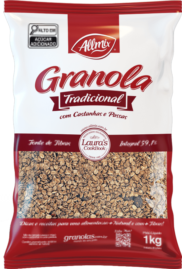 GRANOLA TRADICIONAL COM CASTANHAS E PASSAS - 1000 gr